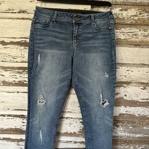 Maurices Light Blue Ripped Skinny Jeans